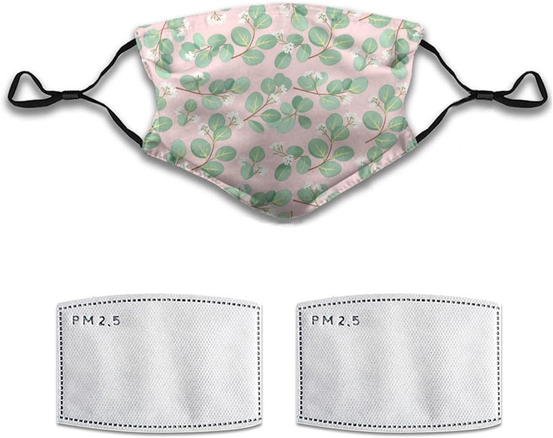 Beubebim Cute Dolphins Wave Face Mask Adult Washable Reusable Pleated Anti Dust Mask with 2 Filter for Women Men Decorative - Image 1